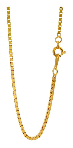 Cadena Collar Plata 925 Chapada En Oro 24k De 50cms, 1.8mm