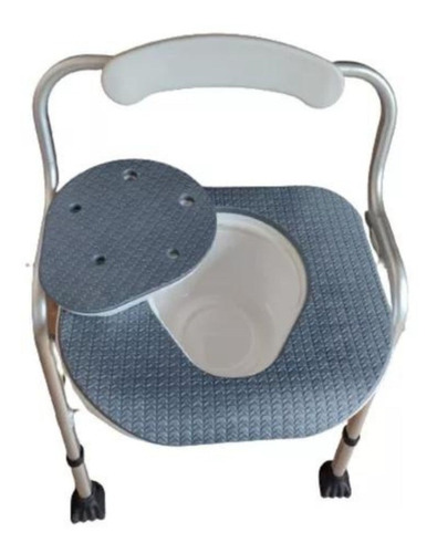 Silla Ducha Comodo Aluminio De Lujo Gris