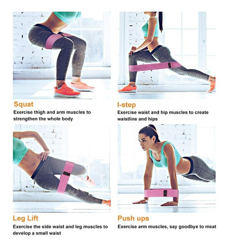 3pzs Bandas Elasticas Ligas Resistencia Pilates Gym Fitness