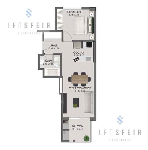 Imagen 7 de 7 de Venta Departamento 1 Dorm. C/ Parrilla A Estrenar - Talero 500 - Centro Neuquen Caital