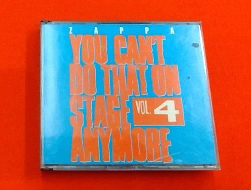 Cd Duplo Frank Zappa You Cant Do That On Stage Anymore Vol 4