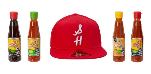 Kit Salsa Huichol Con 4 Botellas Y Gorra Logo Sh 