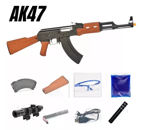 Pistola De Juguete Dispara Balas De Hidrogel Modelo AKM-47 Camuflado