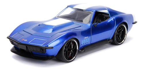 Jada 1969 Chevrolet Corvette Stingray Zl-21 Azul Con Rayas B