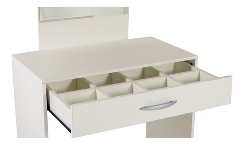 Imagen 4 de 4 de Tocador Organizador Cosmeticos Maquillador Blanco Con Espejo