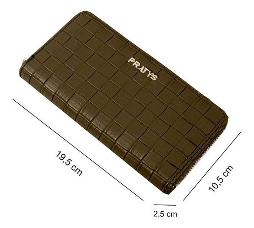 Imagen 2 de 5 de Billetera Mujer Monedero Porta Celular Tarjetas Eco Cuero