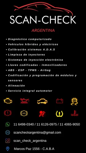 Escaneo Automotor - Llaves - Inyección - Mantenimiento Gral.