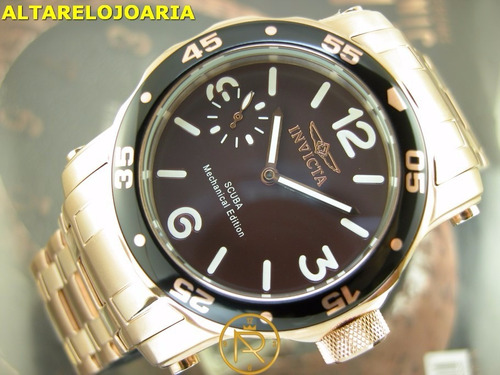 Relógio Invicta Prodiver Corda Manual Plaque Ouro Rose 10369