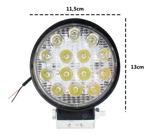 Par Farol De Milha Led 42w 12v A 80v 6000k Carros Caminhões
