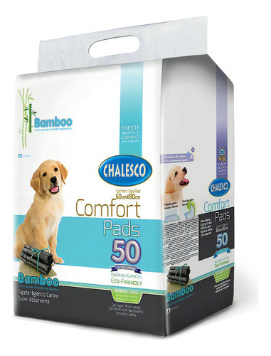 Chalesco Tapete Higiênico Comfort Bamboo Ecológico Pacote Com 50 Unidade