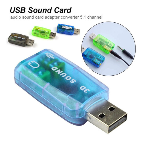 Tarjeta De Sonido Externa Usb 2.0 Pc Virtual Dj 3d 7.1 Canal