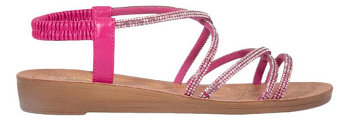 Huarache Dama Casual Pedreria Marca Pink By Shoes 6702