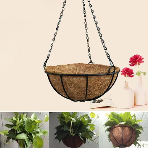 Vaso Cuia Fibra De Coco Corrente Plantas Suspensas