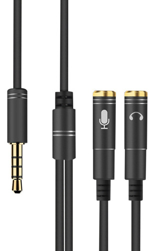 Cable Adaptador Divisor De Audio Para Audífonos P De 3,5 M