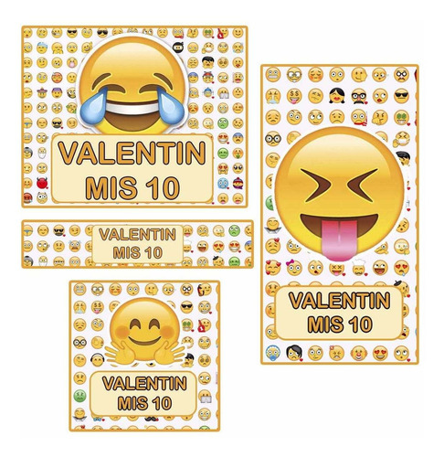 Kit Candy Bar Emojis Emoticones Stickers Para Candy Bar