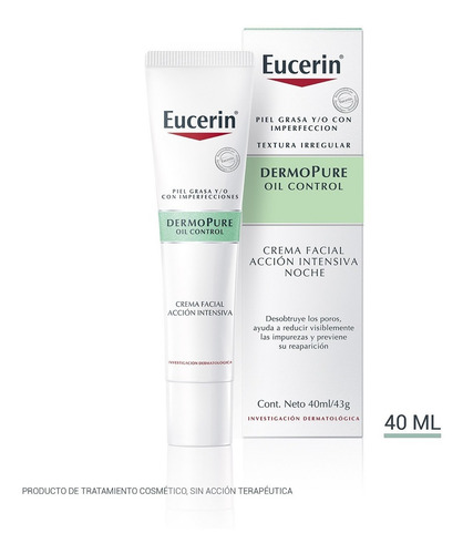 Eucerin Dermopure Crema Accion Intensiva Noche 40ml Grasa Noche