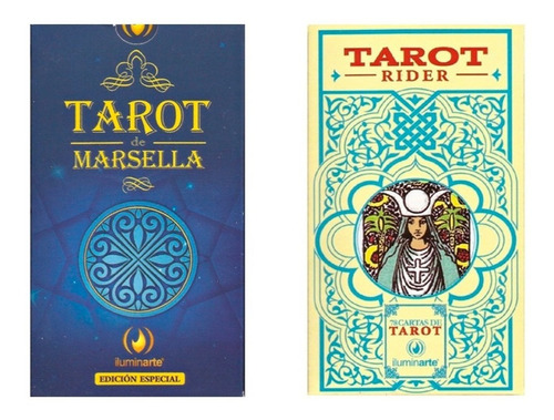 Imagen 1 de 5 de Cartas Tarot Pack X2-marsella+rider
