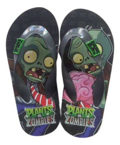 Ojotas Footy Zombies Niños Plants Vs Zombies Plumitaa Off