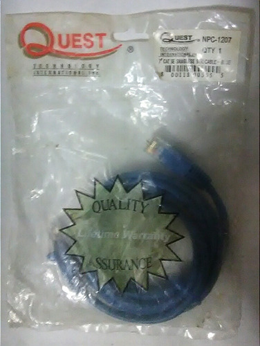 Cable Moldeable Quest Npc 1203 Cat 5e Snagless Str. (blue)