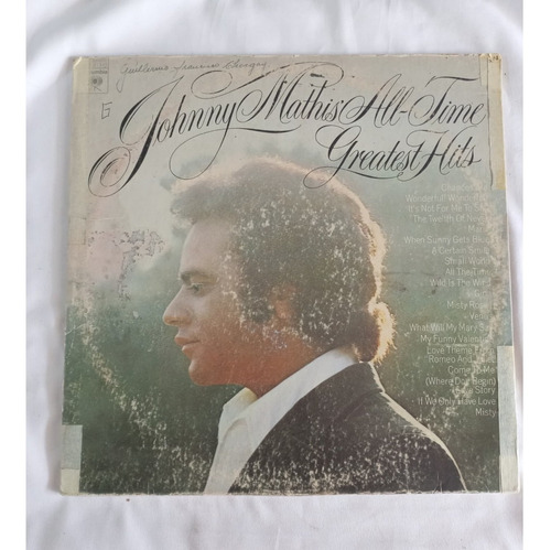 Johnny Mathis All- Time Greatest Hits Vinilo Disco Lp 