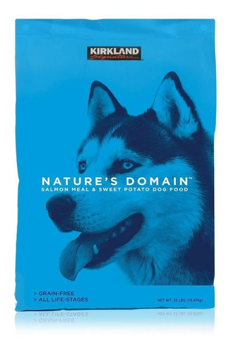 Imagen 1 de 1 de Alimento Kirkland Signature Nature's Domain para perro sabor salmón y camote en bolsa de 15.87kg