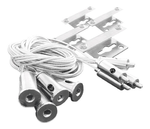 Kit Instalación Cables Tensores Suspender Paneles Led X 10