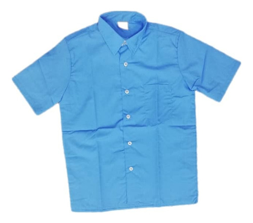 Camisa Escolar Azul Tallas Ss-xl Marca Gimi