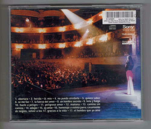 Cd Myriam Hernandez El Amor En Concierto (Usado)