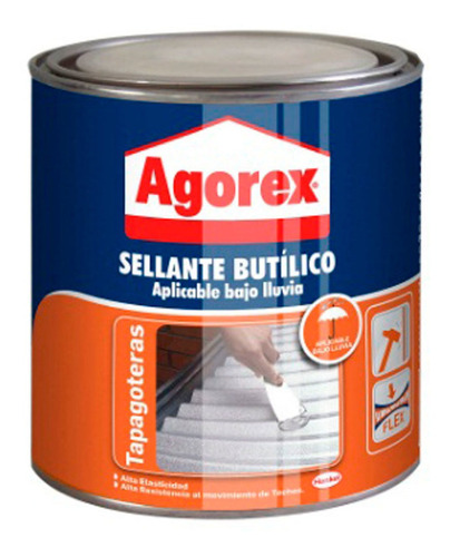 Sellante Butilico Profesionales Gris Agorex 300 900gr