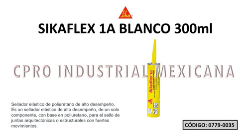 Sikaflex 1a Blanco 300ml 91017