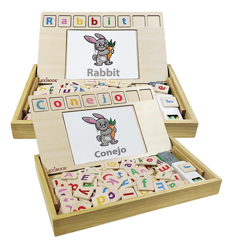 Escuela Lexibook Edu100i2 Bio Toys, Bilingüe De Madera, 50 T