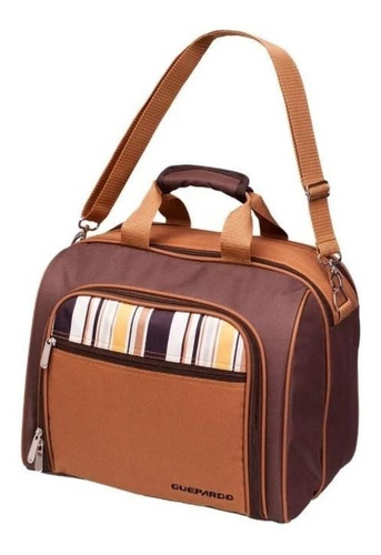 Bolsa Térmica C/ Kit Picnic 17l Marrom Nautika 046090-mr