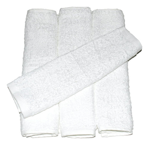 Eco Set De Toallas De Algodón Color Blancas Borde Dobby