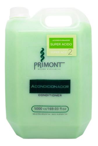 Primont Acondicionador Super Acido Teñidos Peluquería 5lt