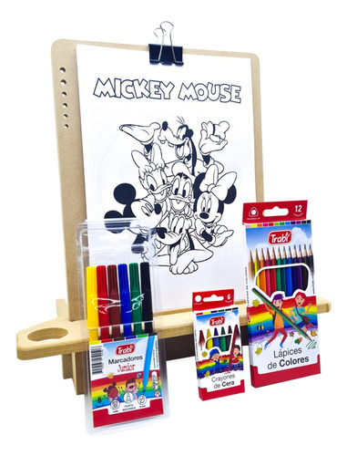 Simple Kit Arte Niños Set Infantil + H. Pintar Mickey