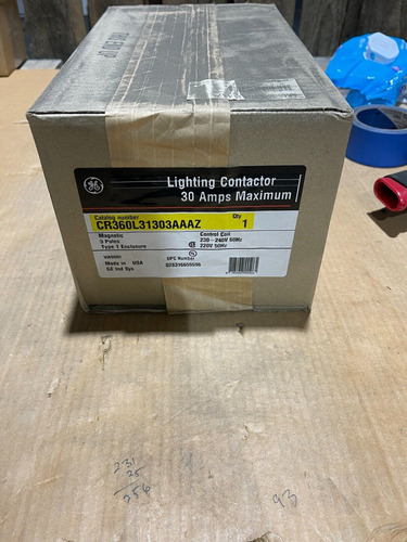 New Ge Lighting Contactor Starter 30 Amp 3 Pole 230v 220 Aab