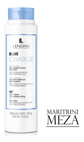 Lendan Blue Charge Shampoo Corrector Avanzado De Color 300ml