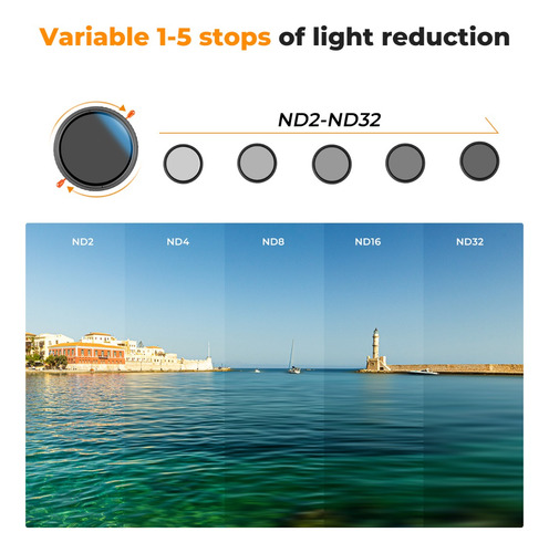 Filtro K&fconcept, 55 Mm, 2 En 1, Variable, Nd2-32 Y Cpl, Si