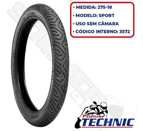 Par Pneu Ybr125/ Fazer150/ Factor150 275-18+90-90-18 Technic
