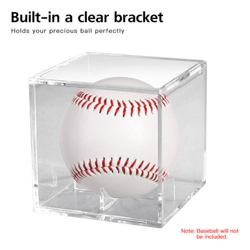 Vitrina De Béisbol Con Soporte Acrílico Iónico Para Pelota D