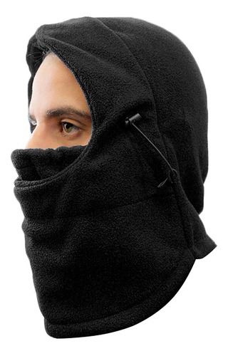 Gorro Cuellera Polar Abrigo Para Moto Color Negro