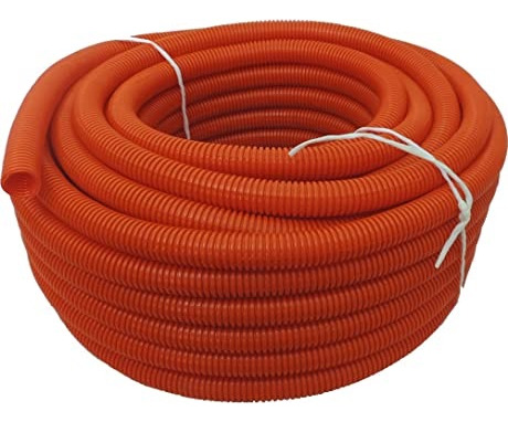 Tub Corrugado Smet 1/2xm R. 50m Rojo Tecnica Monte Blanco