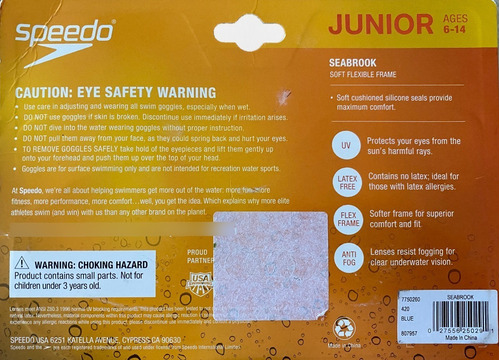 Gafas De Natacion Speedo Seabrook Niño/a 6-14