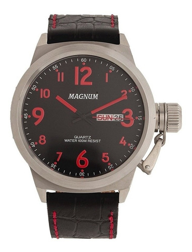 Relogio Masculino Magnum Analogico - Ma33415v -preto/vermelh