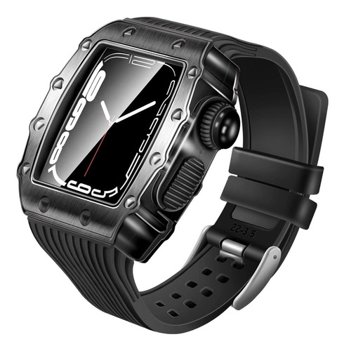 Funda De Metal Para Apple Watch 7 De 1.772 In Con Funda, Res