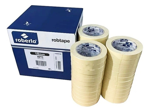 Roberlo - Cinta De Enmascarar 18mm - 48 Unidades -robtape