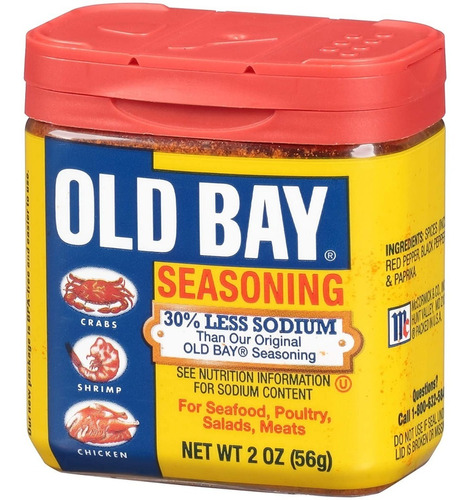 Old Bay Seasoning 30% Menos Sodio 56 G
