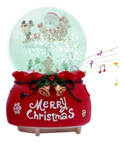 Caja De Música Navideña - Bolas De Cristal De Papá Noel