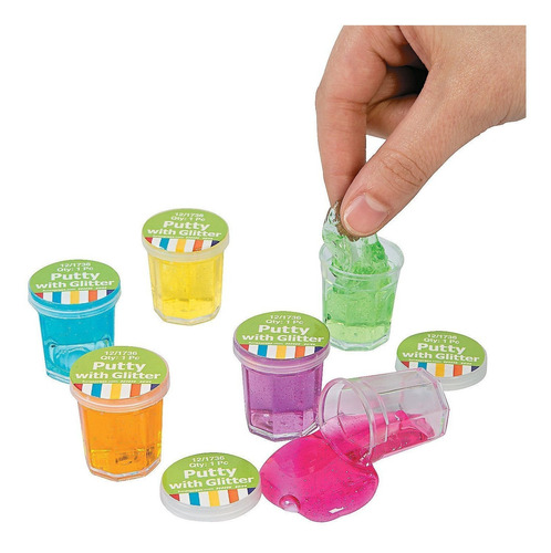 Mini Clear Putty Con Brillo (4 Docenas)