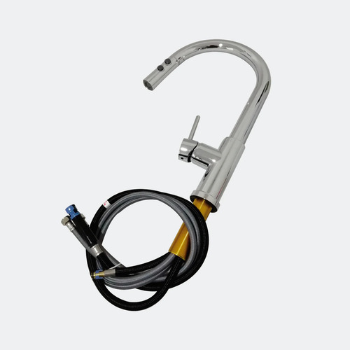 Llave Monomando Fregadero Rociador Retractil Coflex Gf-m401 Acabado Cromado Color Plateado